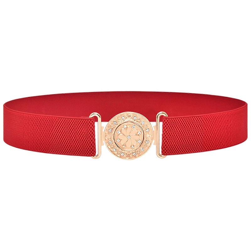Ladies Elegant Style Waist Belt Delicate Flower Buckle Stretchy Belt Universal Dress Women Summer Shirt Waist Belt  Red | Fruugo SG
