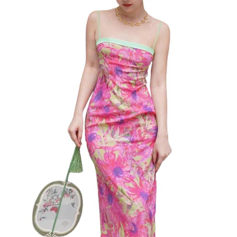 Sexy Spaghetti Strap Tanks Dress Basic Backless Bodycon Club Party Midi Dress Square Neck Sleeveless Dress  Photo Color S | Fruugo SG