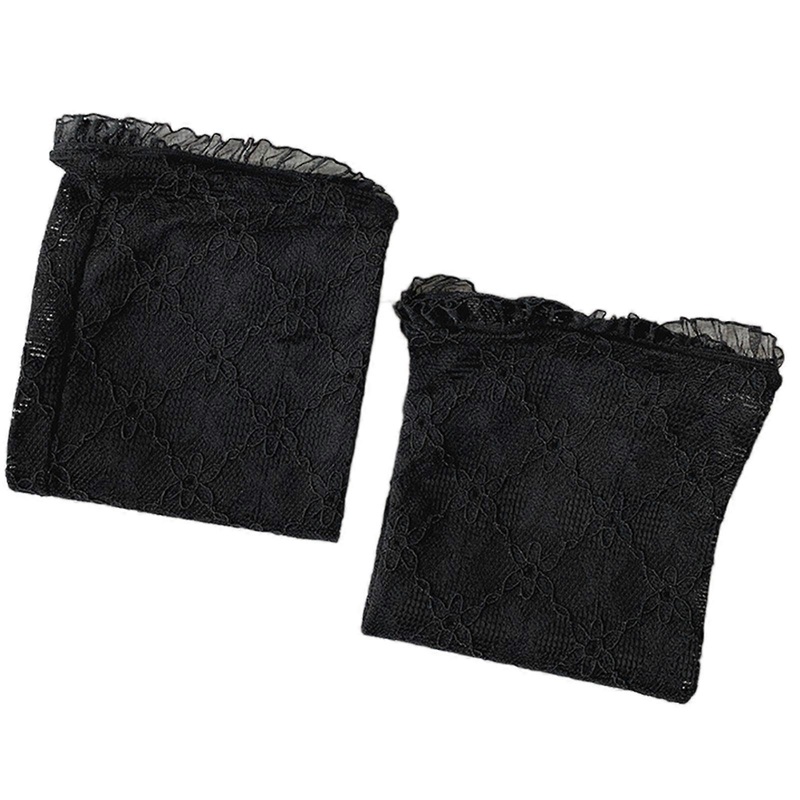 Women Lolita Princess Summer Thin Lace Calf Socks Ruffle Trim Vintage for Cross Diamond Plaid Floral Patterned Sheer Mesh Mid Tube Hosiery  Black | Fruugo SG