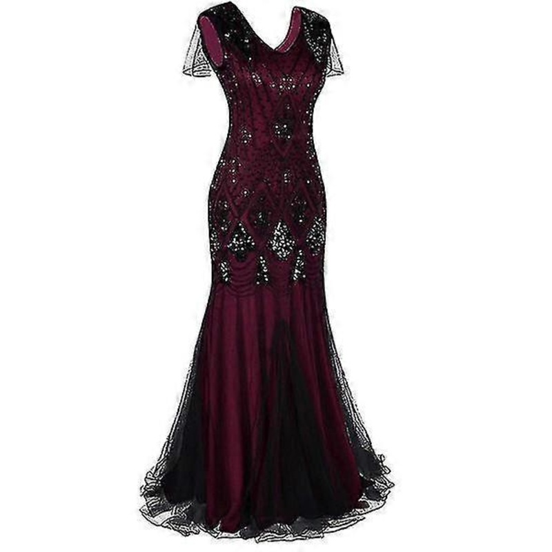 Women’s 1920s Dress Sequin Long Evening Prom Wedding Party Dress | Fruugo SG