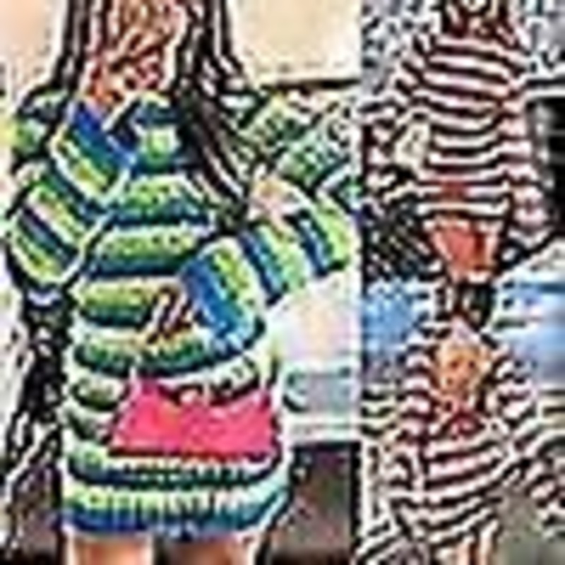 Women’s Tight Dress Long Sleeve Slim Striped Knit Dres | Fruugo SG