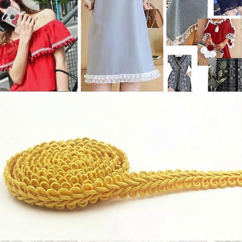 Centipede Lace Belt-50m Dark Yellow Polyester Silk,0.8cm Width Dark Yellow | Fruugo SG