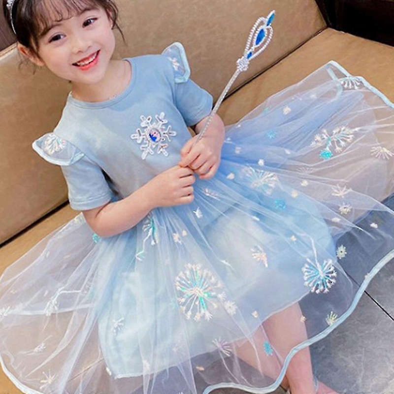 Frozen Elsa Princess Snowflake Tutu Tulle Dress Kids Girl Pageant Birthday Party Prom Dresses | Fruugo SG