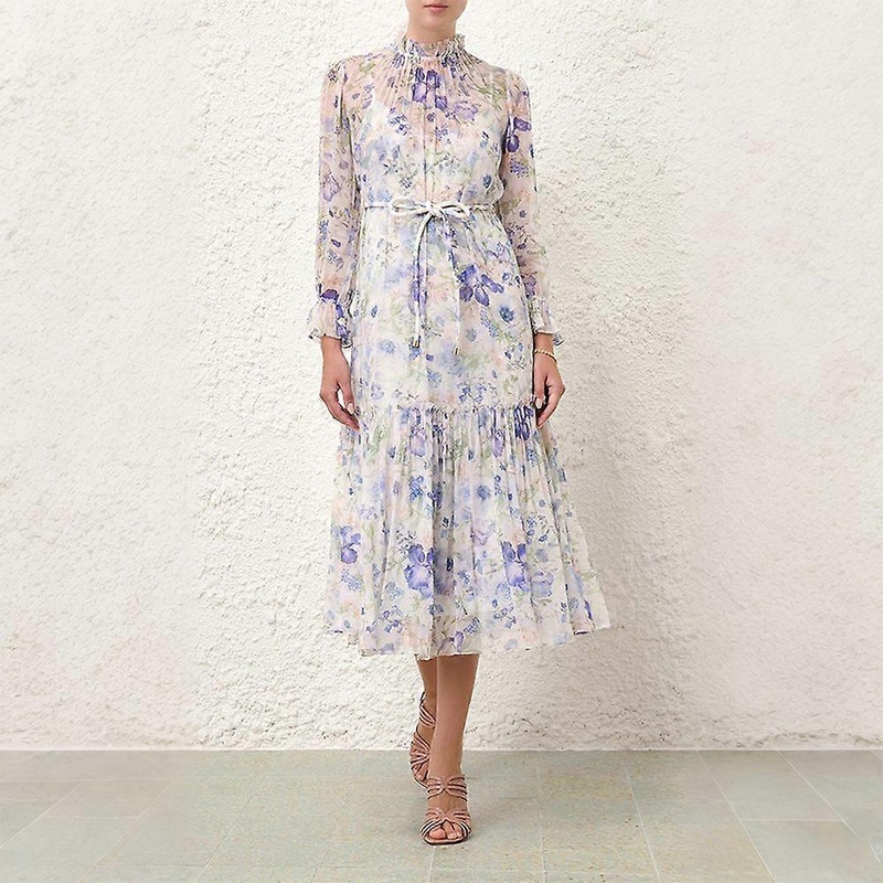 Natura Tubular Women Long Sleeve Causal Holiday Midi Dress | Fruugo SG