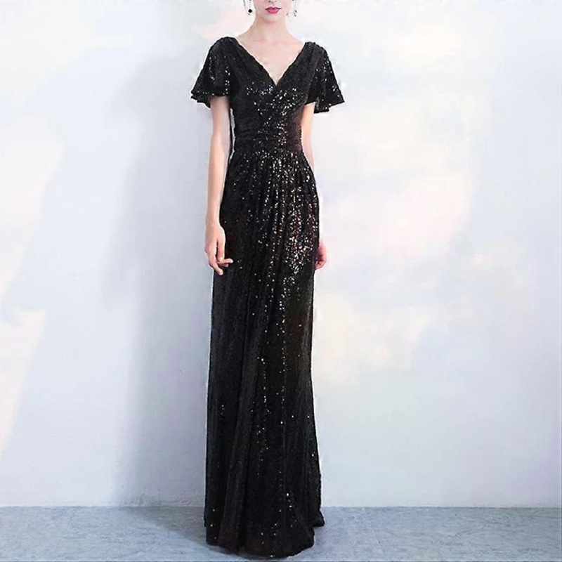 Fishtail Evening Dress-Long Elegant Black Banquet Gown by,Size L Black,L | Fruugo SG