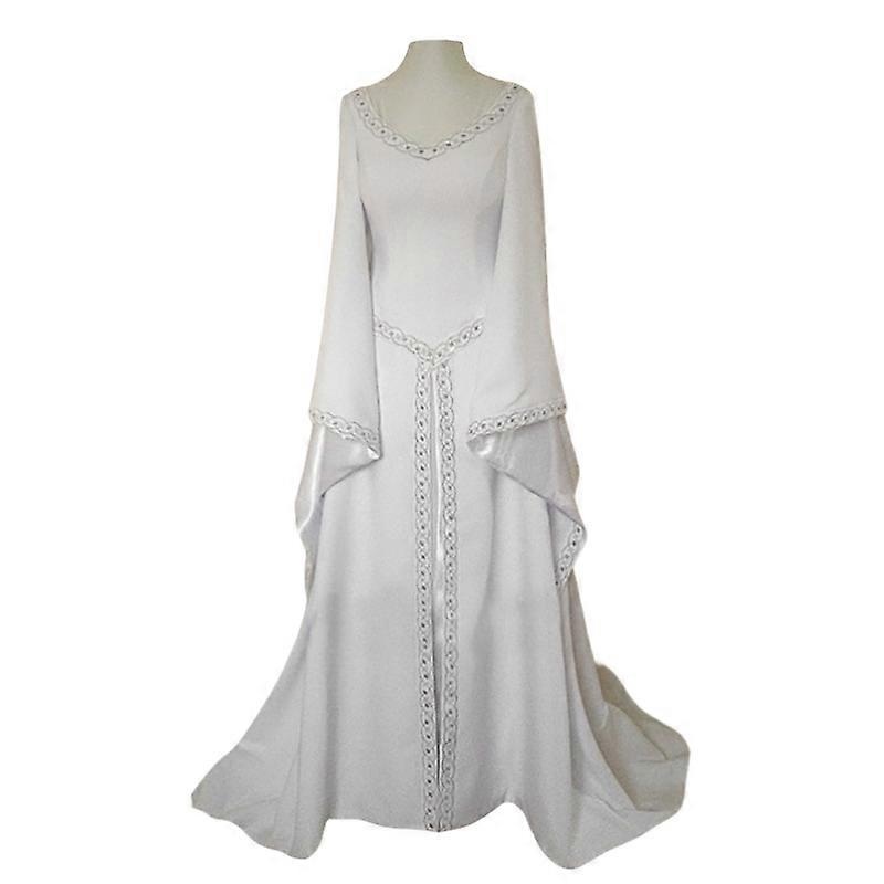Medieval Vintage Court Dresses Gothic Clothes for Women Long Sleeve Long Maxi Dress Gowns Cosplay Halloween Gothic Costume | Fruugo SG