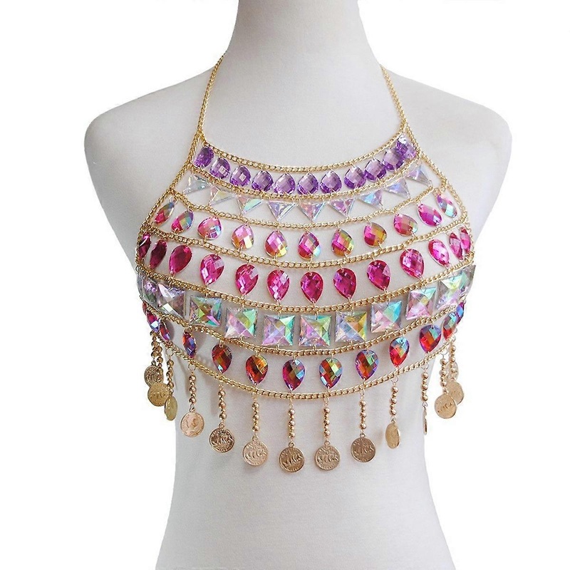 Sexy Summer Color Matching Halter Body Chains for Women and Girls | Fruugo SG