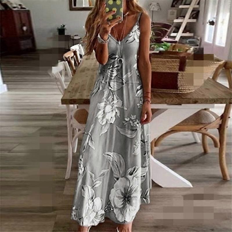 Women’s Fashion Shorts Casual V-Neck Printing Loose Sweet Suspender Stitching Dress Fitted | Fruugo SG