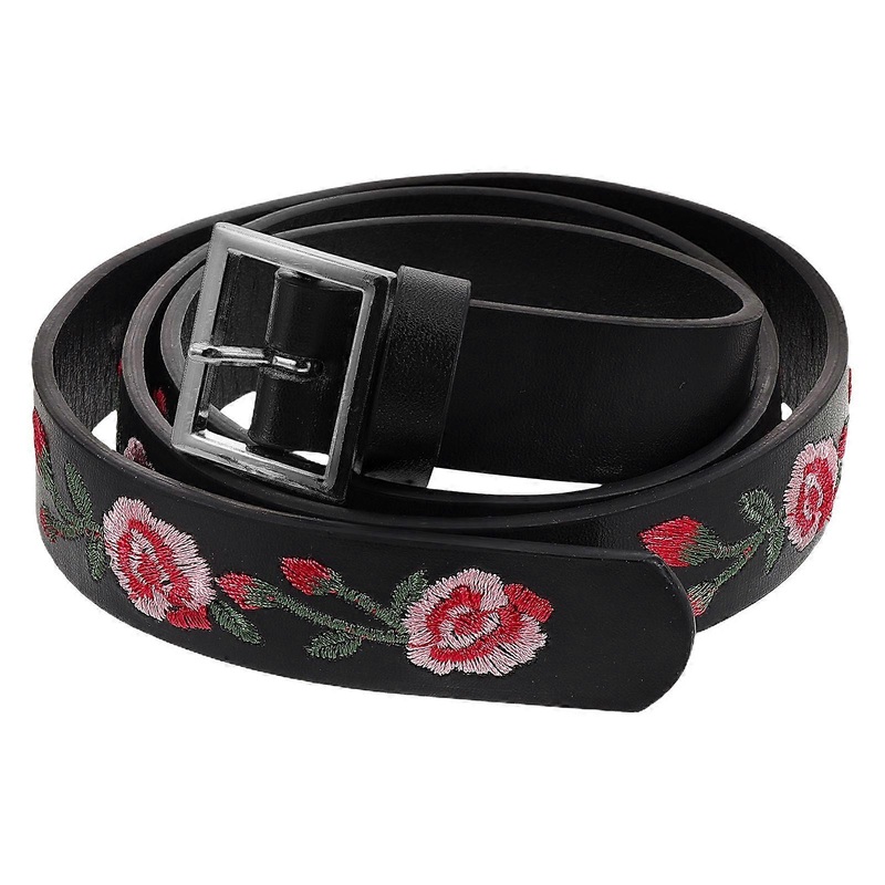 Embroidered Rose Design Belt For Women’s Dresses And Casual Wear Featuring Comfortable Fit And Adjustable Length 1Pack | Fruugo SG