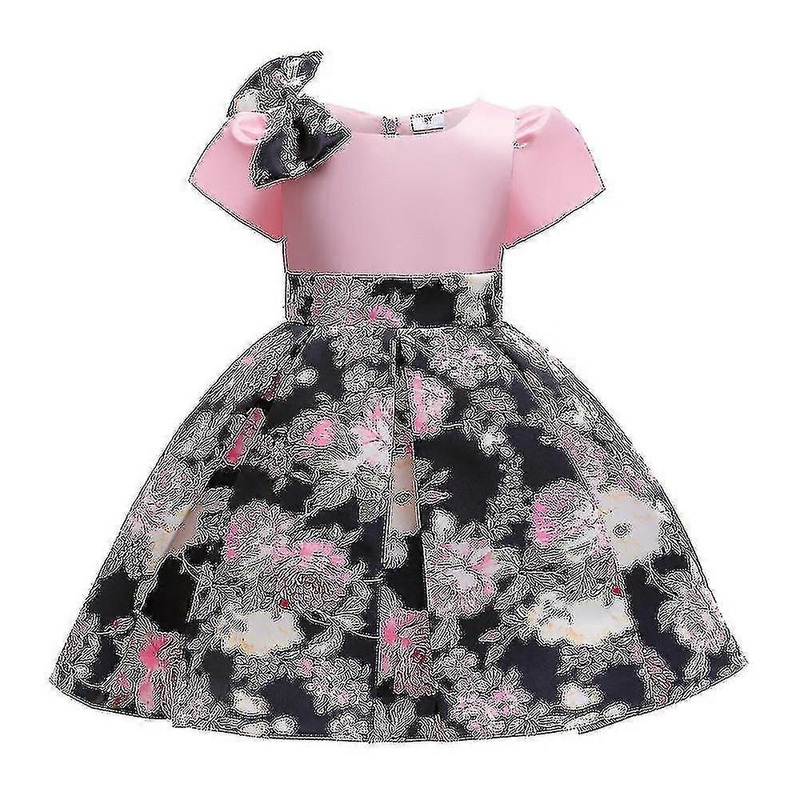 Kids Girls Bow Flower Dress Pageant Bridesmaid Party Wedding Ball Gown | Fruugo SG