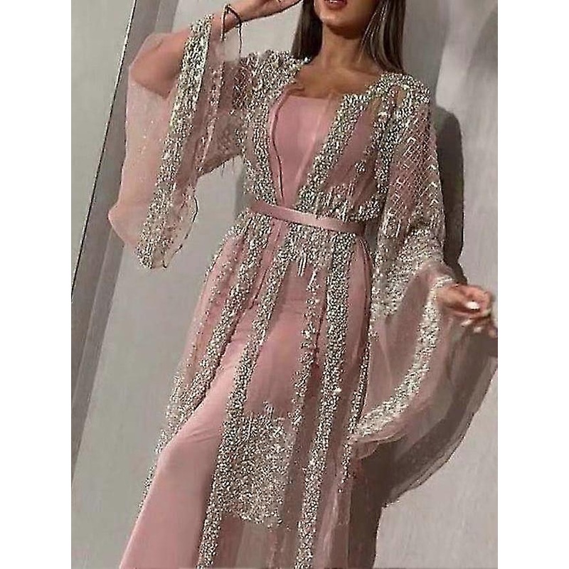 Women’s Party Dress Sequin Dress Swing Dress Long Dress Maxi Dress Black Pink Long Sleeve Sequins Winter Fall Summer Crew Neck Party Winter Dress Week | Fruugo SG