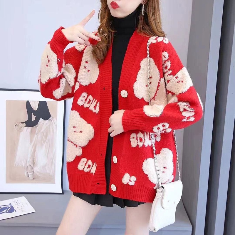 Custom OEM & ODM Women Sweater Jacquard Knitwear Girls Knit Winter Long Sleeve Ladies Clothes Knitted Cardigan Sweater Women – Cardigan Sweater and Long Sleeve Knitted Cardigan Sweater price|Free Size