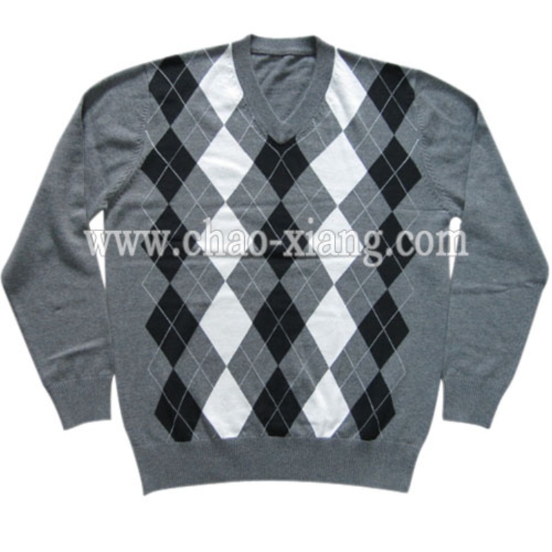Mens Fashion Argyle Sweater (CX12M005) – Sweater and Argyle Sweater price|S