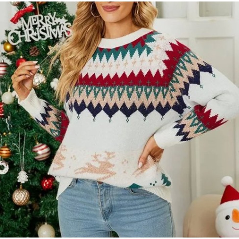 Party Wear Jacquard Pullover Holiday Customized Christmas Sweater – Jacquard Pullover price