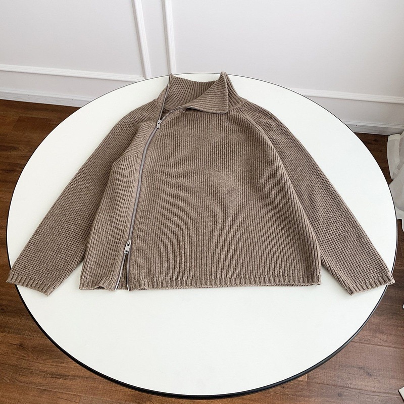 Side Zipper Wool Sweater – Zipper Wool Sweater Fashion price|S