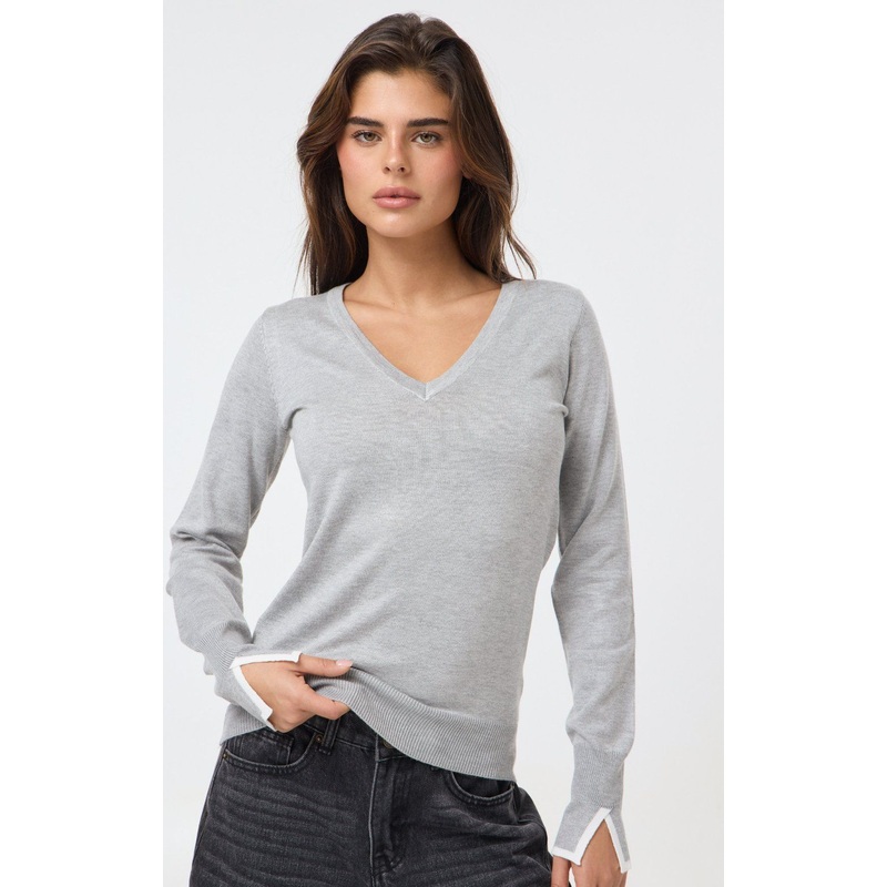 Womens V-Neck Knitted Sweater – Womens V-Neck Knitted Sweater price|Free Size