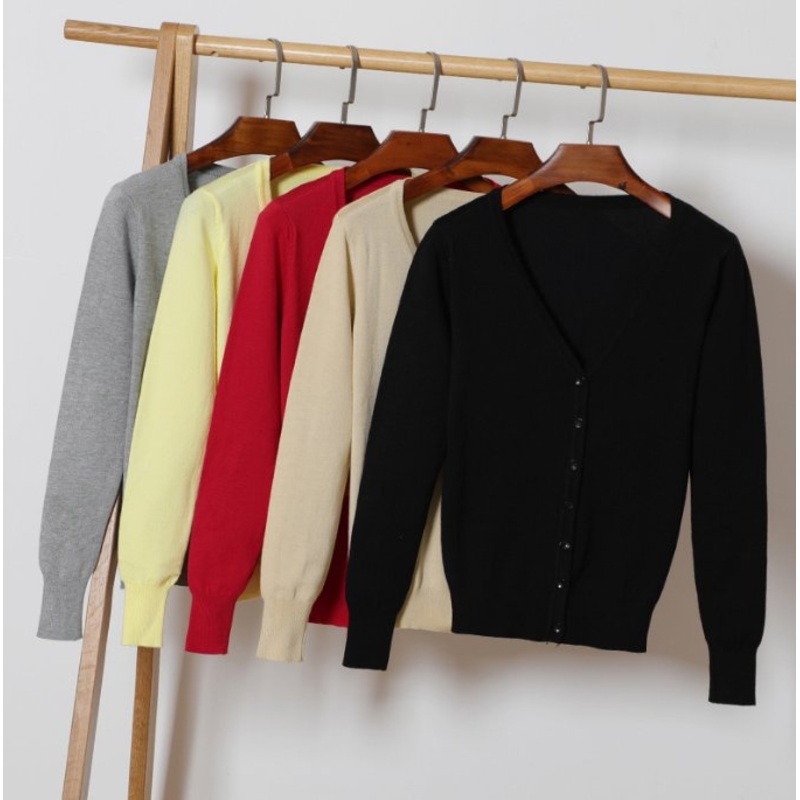 2022 Korean Version of The New Jacket with a Long-Sleeved Sweater Cardigan Womens Spring and Autumn Short Thin Coat. – 2022 Fashionable Sweater for Women price|S