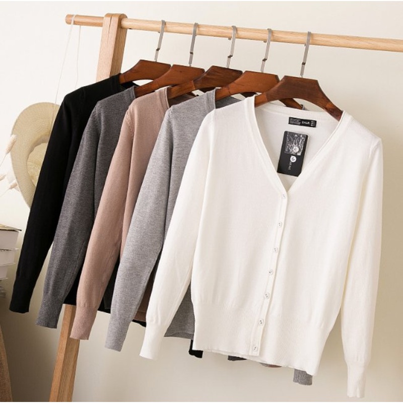 2022 Spring Comfortable Sweater Short Sweater Top Womens Cardigan Thin Spring and Autumn Long Sleeve Shawl Coat. – 2022 Spring Comfortable Sweater Short Sweater price|S