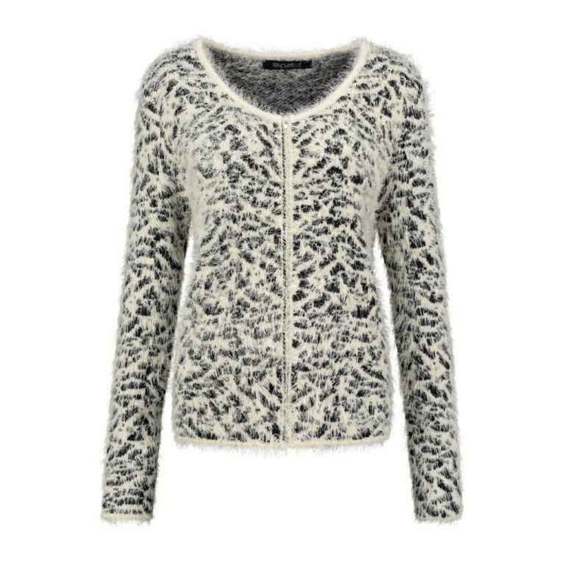 Fashion Women Knitted Leopard Jacqurd Sweater Knitwear Cardigan Monkey Yarn – Jacquard and Knitwear price|S