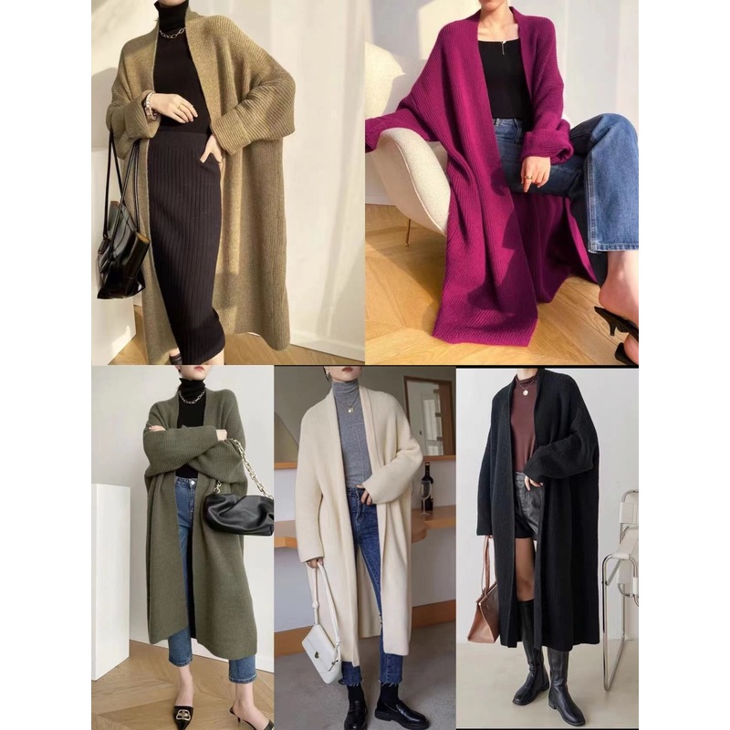 Five Colors Women Knitted Cardigan Chic Long Sweater – Long Sweater Cardigan and Knitted Cardigan Long price|S