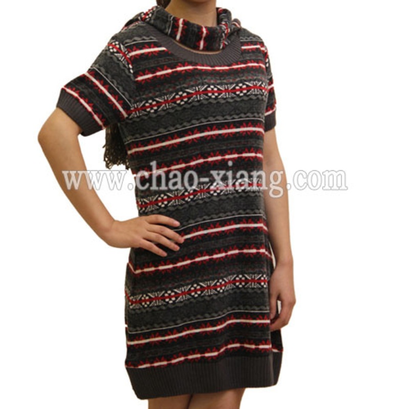 Knitting Lady Dress with Scarf (CX12S022) – Dress and Lady Dress price|S
