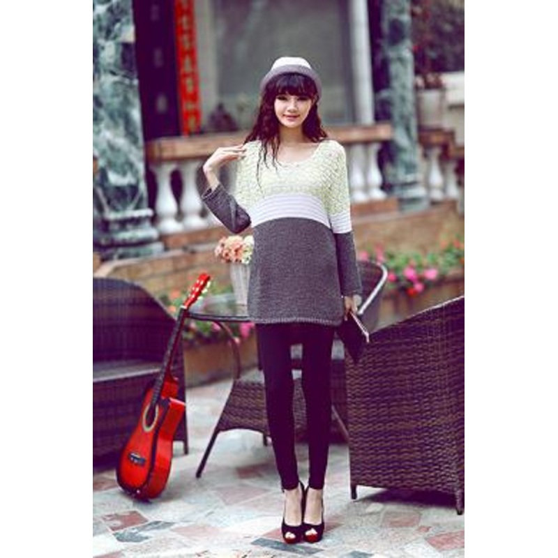 Ladies Knitted Round Neck Long Sleeve Sweater – AW003 price|S