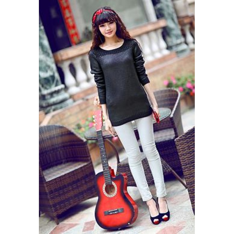 Ladies Knitted Round Neck Long Sleeve Sweater – AW006 price|S