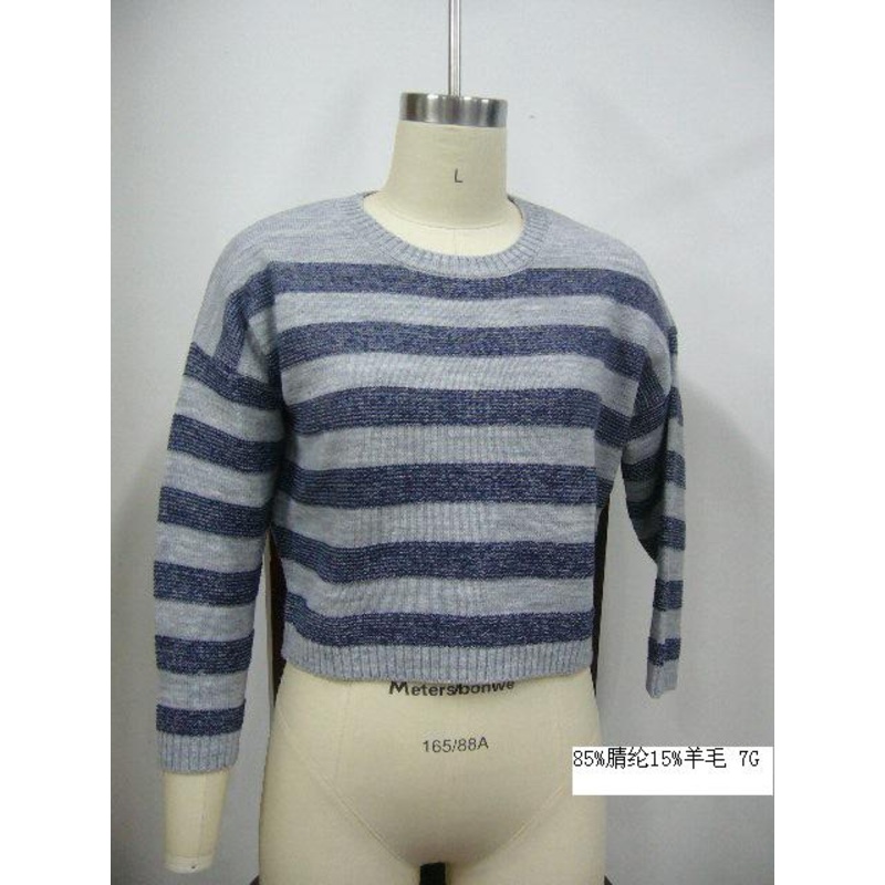 Lady Stripe Single Jersey & Links Knit Casual Pullover – Stripe Knit Pullover Sweater and Single Jersey price|S