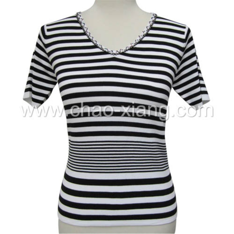 Ladys Summer Striped Garment (Cx-S-020s) – Garment and Dress price|S