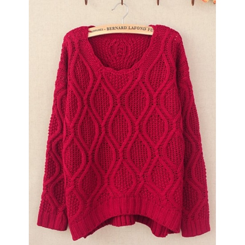 Lattice Crochet Collar Sweater (BT7101) – Knitted Sweater and Women Sweater price|S