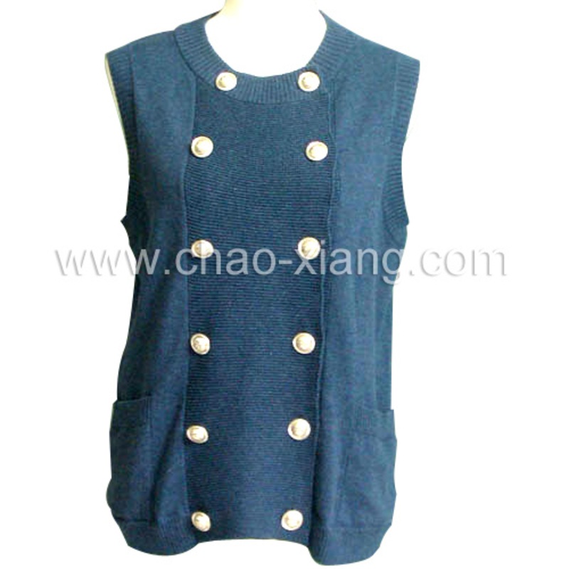 Women None Collar Colored Cotton Vest (CX-W-004) – Sweater and Ladys Sweater price