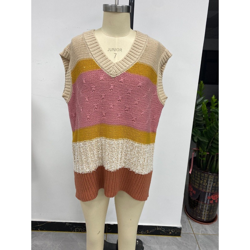 Women Sweater V Neck Multi Stripe – Sweater price|S