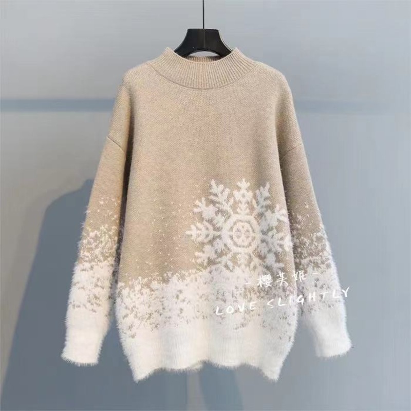 2021 Ladys Fashion Christmas Sweater – Snowfall and Sweater price|S