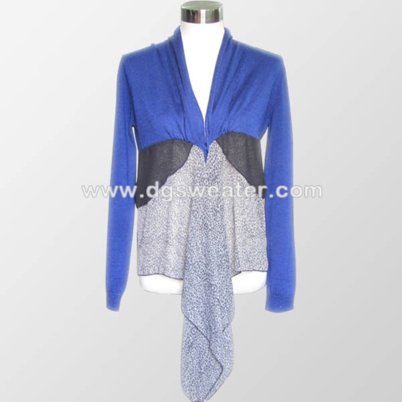 Ladies Knitted Wool Cardigan Sweater (CX12S115) – Ladies Wool Cardigan Sweater and Ladies Wool Cardigan price|S