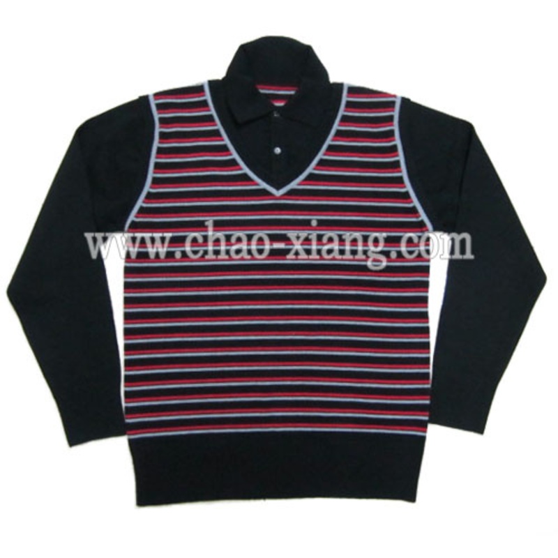 Mens Knitted Apparel with Strips Clothes (CX12M009) – Mens Knitted Apparel and Apparel price|S