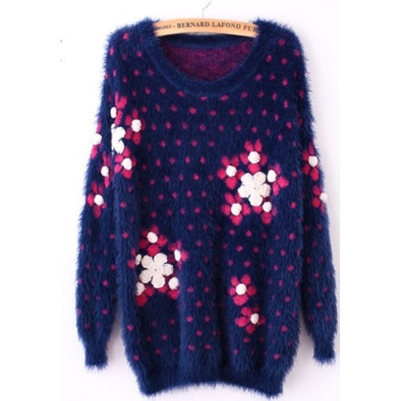 Mohair Sweater Jacquard Weave (BTX692) – Knitted Sweater and Women Sweater price|S