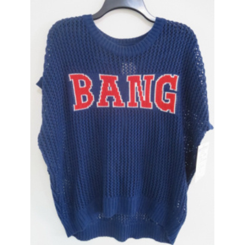 Printed Drop Needle Short Sleeve Lady Sweater – Print and Drop Needl price|S