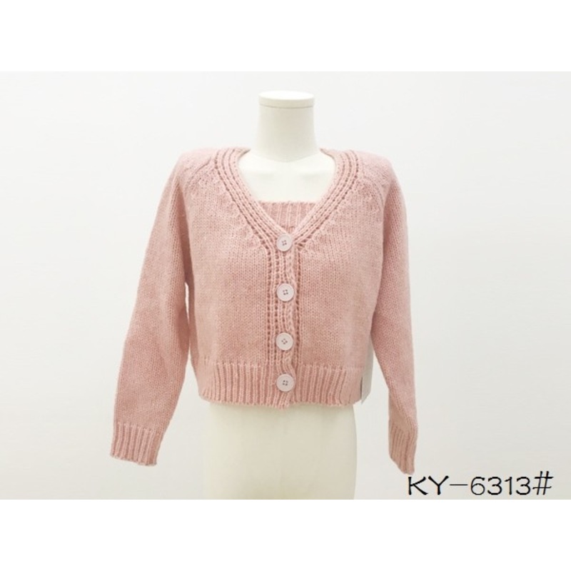 Small Fresh Womens Sweater Pullover Two Piece Set Ky-6313# – Sweater Women price|S
