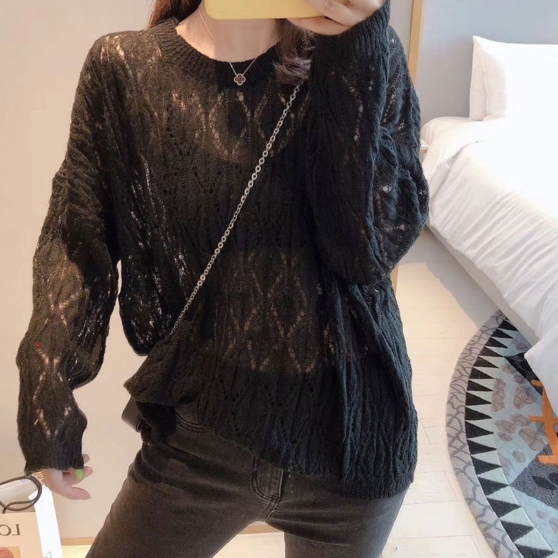 The New Spring and Autumn Loose Foreign Women Knit Fashionable Slim Joker Pullover. – Be All-Match and Fashion Sweater price|S