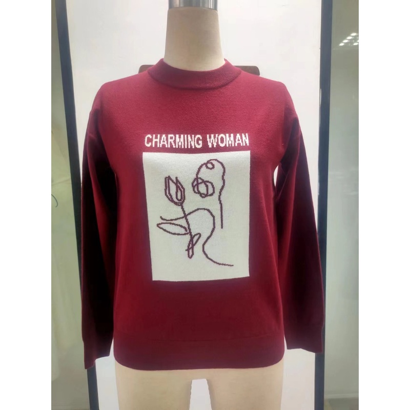 Wholesale Customization Solid Color Winter Knitted Pullover Sweaters – Women Knit Sweater price|S