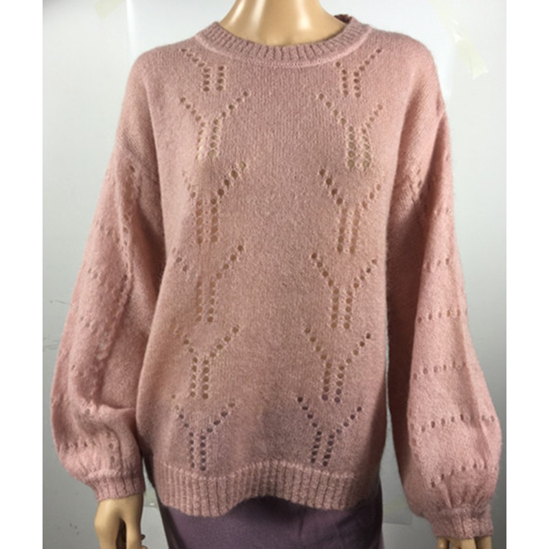 2018 New Design Sweet Womens Long Puff Sleeve Balloon Sleeve Mohair Sweater – Puff Sleeve Sweater and Balloon Sleeve Mohair Sweater price|S