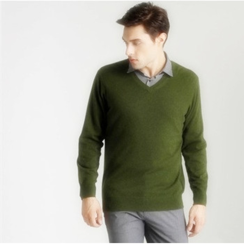 Fashion Mens V Neck Pure Cashmere – Cashmere Sweater price|M