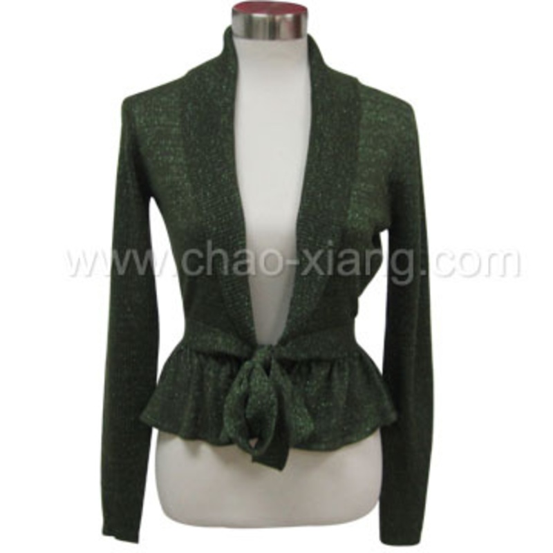 Ladies Long Sleeves Knitting Cardigan With Lurex (CXL023) – Cardigan and Knitting Cardigan price|S