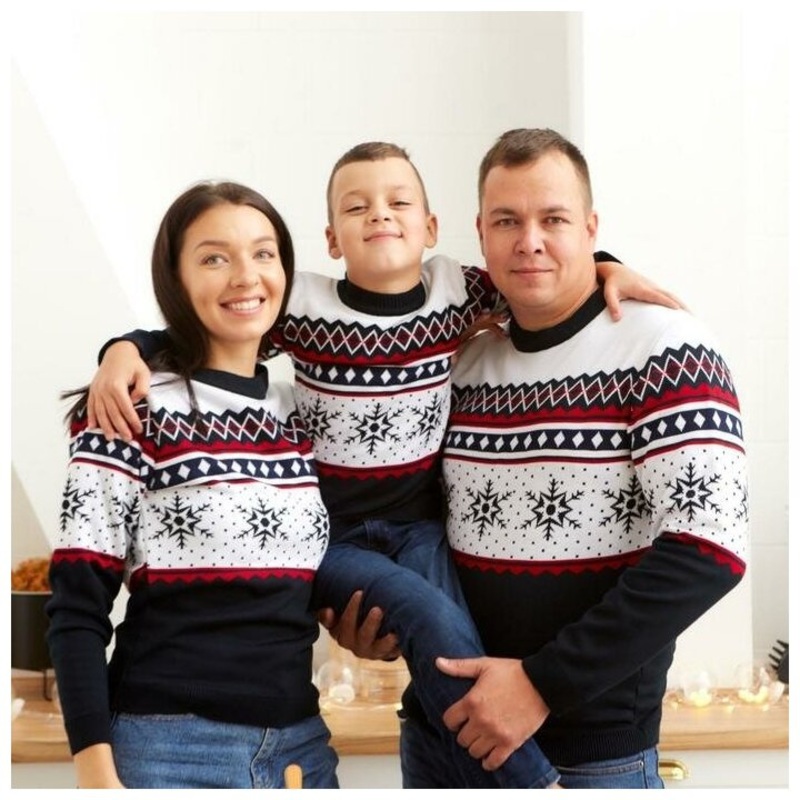 OEM/ODM Family Christmas Sweater Winter Casual Crew Neck Jacquard Knitted Unisex Pullover Xmas Jumper – Knitted Jumper Customized Women Pullover Sweater and Custom Ugly Christmas Jumper Family Xmas Sweater price|S, S M L XL XXL Custom Accepted