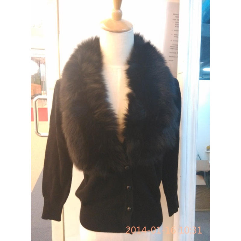 Removable Fox Fur Collar Cardi – Clothing and Garment price