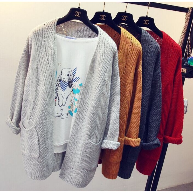 2015 Spring New Design, Wool Cardigan Female Pocket Coat (BTQ099) – Knitted Sweater and Women Sweater price|S