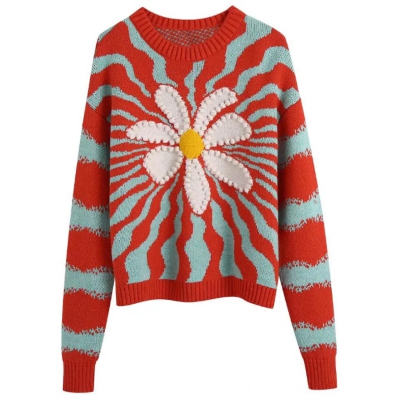 2023 Custom OEM & ODM Women Sweater Long Sleeve Jacquard Knitwear Women Clothes Knitted Women Cardigan Knit Sweater – Sweater and Jacquard price|S
