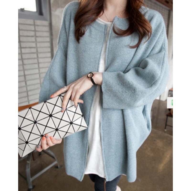 Big Yards Bat Sleeve Jacket Zipper Sweater (BTQ125) – Knitted Sweater and Women Sweater price|S
