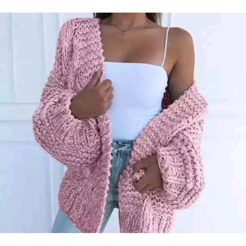 Factory Custom Handmade Chunky Coat Twisted Solid Color Thick Cardigan Wool Mohair Hand Knitted Sweaters Women – Women Knit Cardigan and Women Sweater price|S