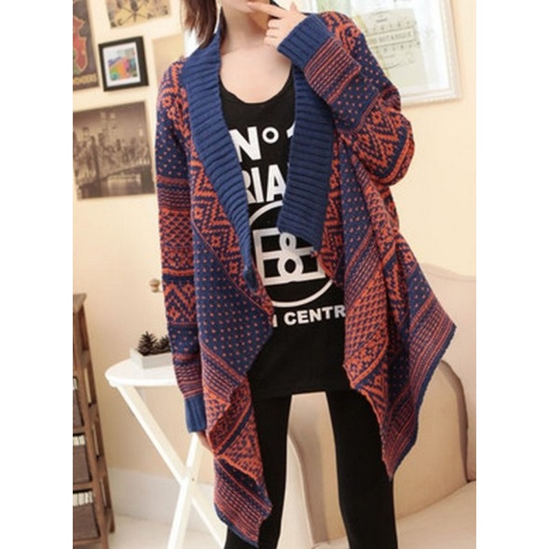 Folk Style Knit Jacquard Thickened Long Sleeve (BTQ029) – Knitted Sweater and Women Sweater price|S